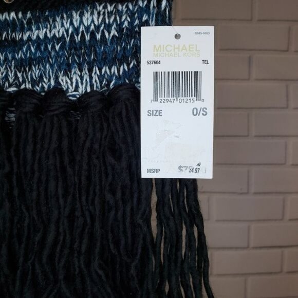 Michael Kors stripe stud embellished fringe scarf‎ - Picture 6 of 9